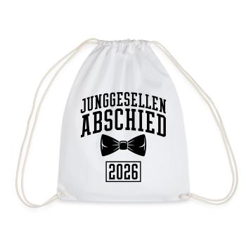 Junggesellenabschied 2026 JGA - Turnbeutel - Weiß - Vorne