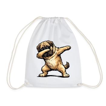 Dabbing Mastiff - Turnbeutel - Weiß - Vorne