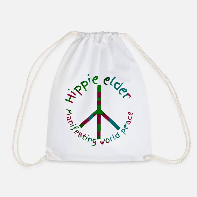 Hippies-Frieden - Turnbeutel - Weiß