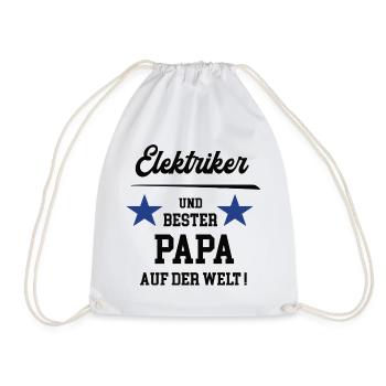 Elektriker Bester Papa Vatertag Geburtstag - Turnbeutel - Weiß - Vorne