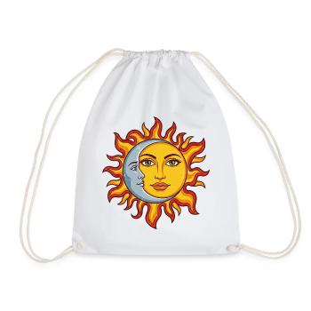 Sun and Moon Combined - Drawstring Bag - white - Front