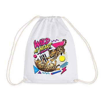 Bengal Cats de style Memphis des années 90 - Sac de sport léger - blanc - Devant