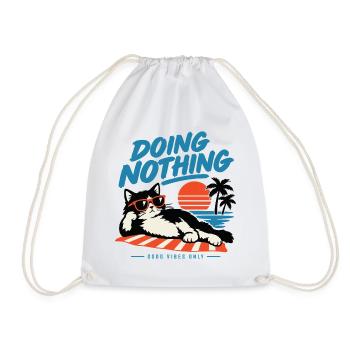 Nichts tun von Helfspawn - Turnbeutel - Weiß - Vorne