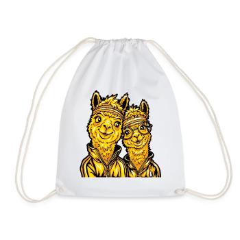 Alpaka Love Tiere - Turnbeutel - Weiß - Vorne