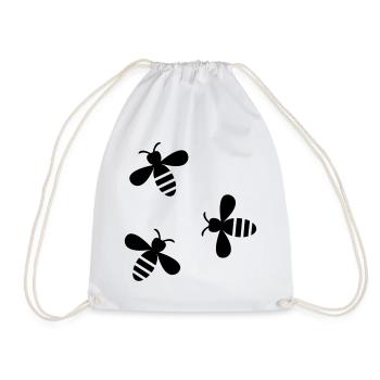 Bienen - Turnbeutel - Weiß - Vorne