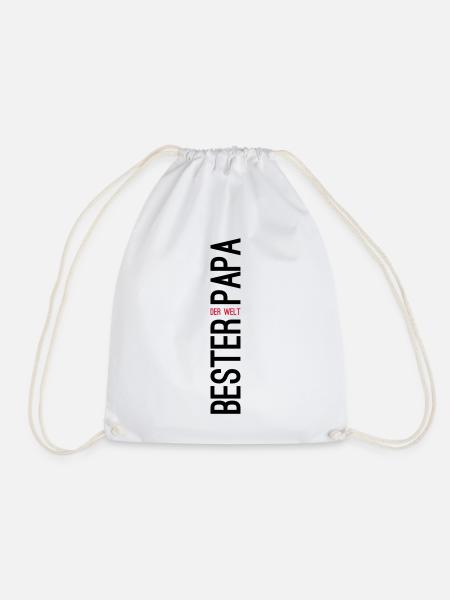 Bester Papa der Welt Geschenk - Turnbeutel - Weiß