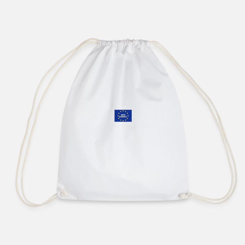 EU - United in Diversity - Drawstring Bag - white