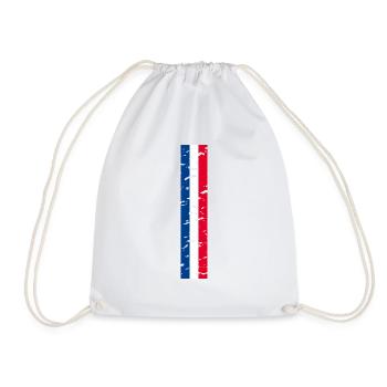 I Love France Elegance Style Design Outfits - Drawstring Bag - white - Front