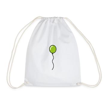 Green Balloon Gift - Drawstring Bag - white - Front