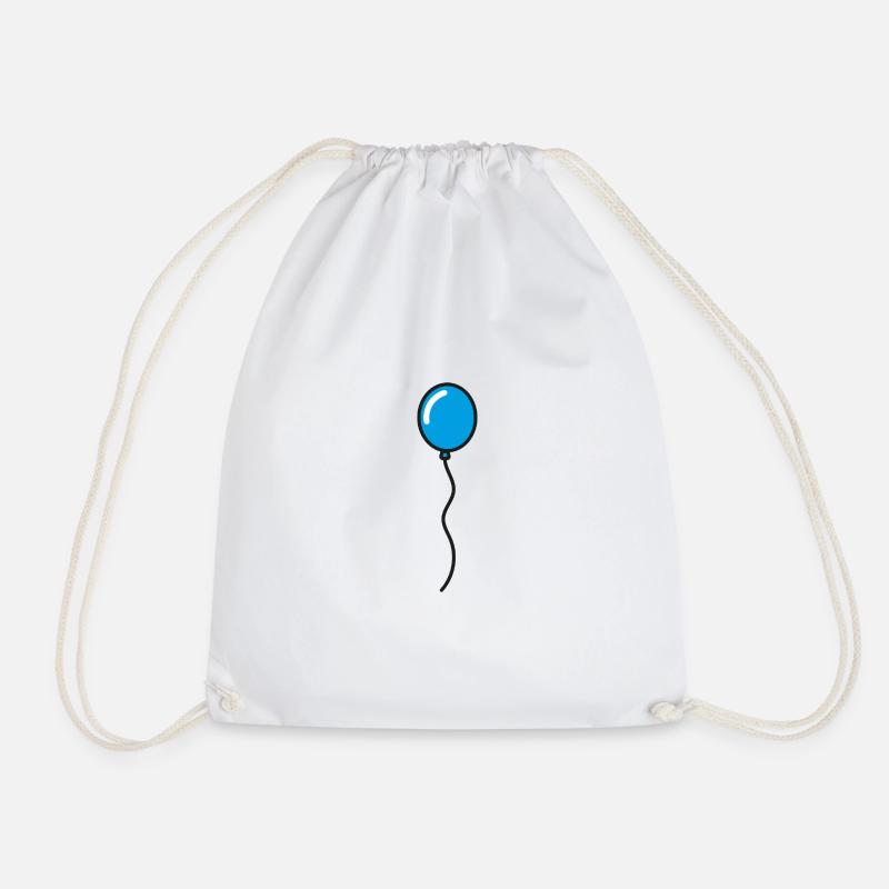 Blauer Luftballon - Turnbeutel - Weiß