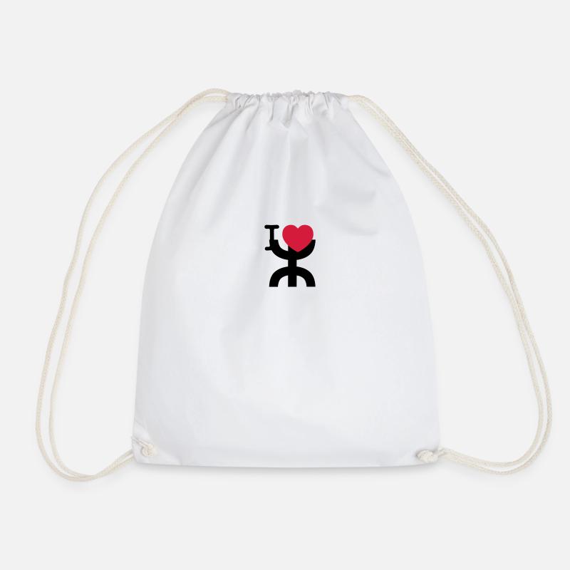 aza - Drawstring Bag - white