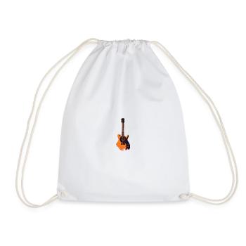 Guitar Plucked Instrument Guitarist Musical Instrument - Drawstring Bag - white - Front