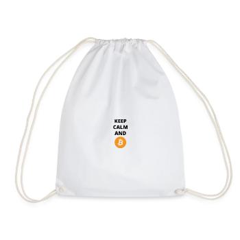 Keep calm and Bitcoin - Drawstring Bag - white - Front