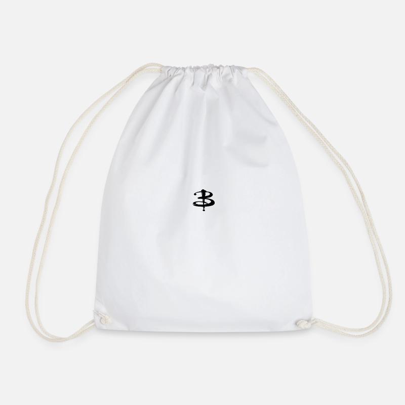 B is for Buffy - Drawstring Bag - white