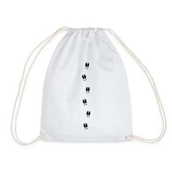 Moose tracks - Drawstring Bag - white - Front
