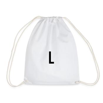 Buchstabe L Name Geschenk Geschenk Junggeselle - Turnbeutel - Weiß - Vorne