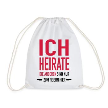 ich Heirate x1 - Turnbeutel - Weiß - Vorne