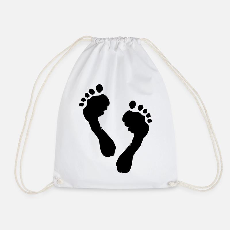 Silhouette des pieds - Sac de sport léger - blanc
