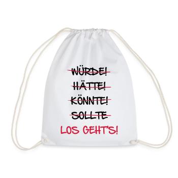 Let's go the starting signal saying - Drawstring Bag - white - Front