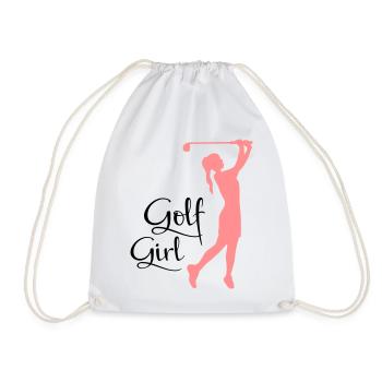 golf frauen - Turnbeutel - Weiß - Vorne