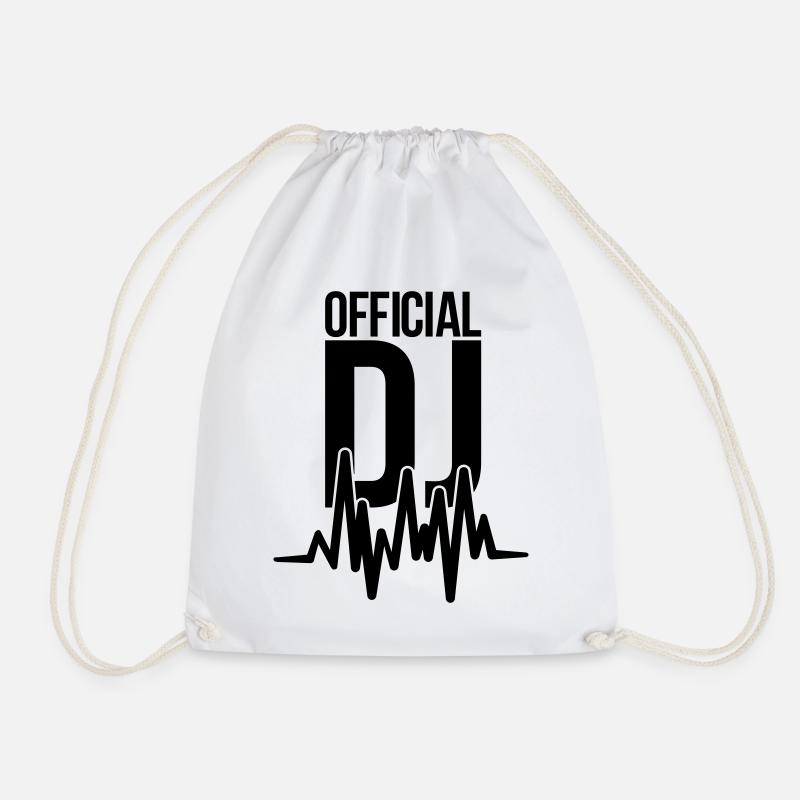 dj - Drawstring Bag - white
