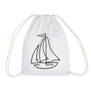 Voilier voilier - Sac de sport léger - blanc - Devant