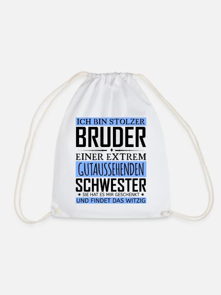 Stolzer Bruder - Turnbeutel - Weiß