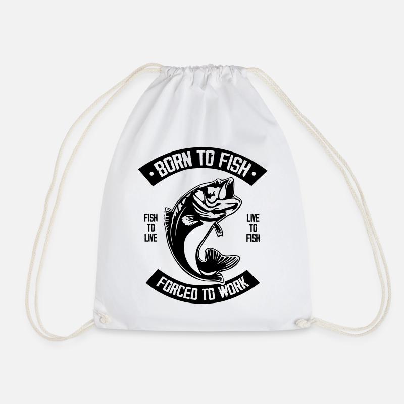 Né pour pêcher - Sac de sport léger - blanc