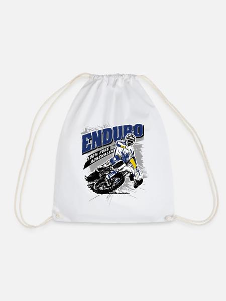 Enduro - Offroad Racer - Turnbeutel - Weiß