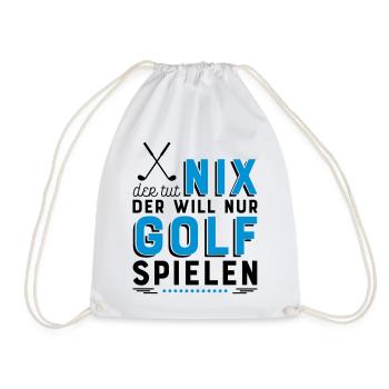 Golf spielen - Turnbeutel - Weiß - Vorne