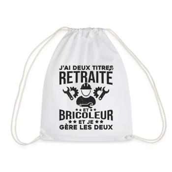 Retraité et bricoleur - Sac de sport léger - blanc - Devant