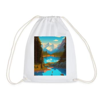 Paysage nature forêt - Sac de sport léger - blanc - Devant