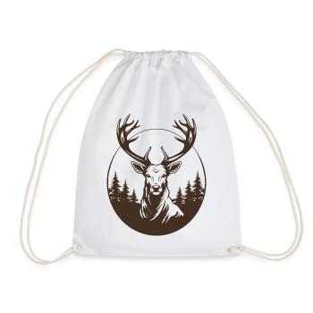 Ready for the hunting season Deer hunting for hunters - Drawstring Bag - white - Front
