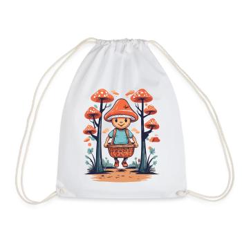 Cueilleur de champignons mignon - Sac de sport léger - blanc - Devant