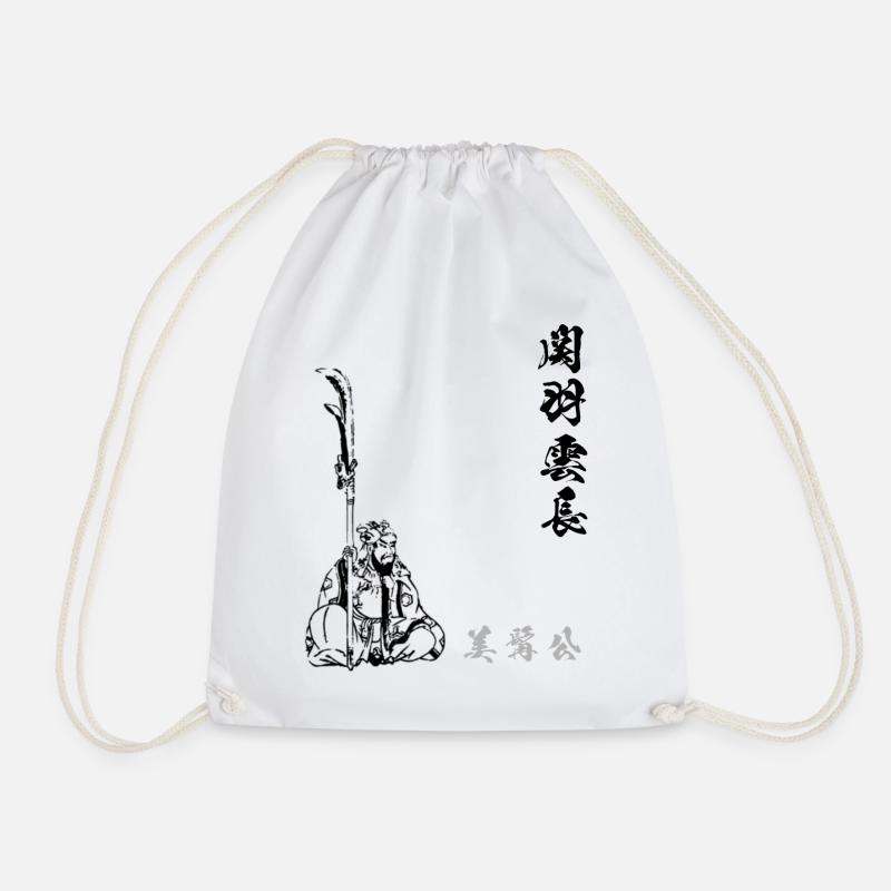 Guan Yu - Drawstring Bag - white