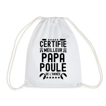 Meilleur papa poule de l année - Sac de sport léger - blanc - Devant