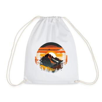 Montagnes au Crépuscule Rétro - Sac de sport léger - blanc - Devant