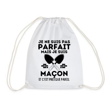 Maçon maçonnerie - Sac de sport léger - blanc - Devant