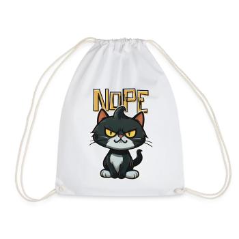 Chaton en colère dit NON - Sac de sport léger - blanc - Devant