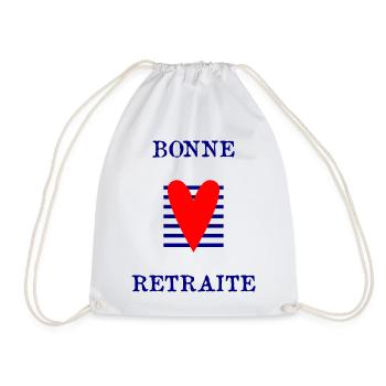 HAPPY RETIREMENT - Drawstring Bag - white - Front