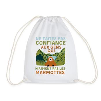 Marmottes - Sac de sport léger - blanc - Devant