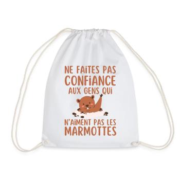 Ne Faites Pas aux gen qui naiment les marmottes - Sac de sport léger - blanc - Devant