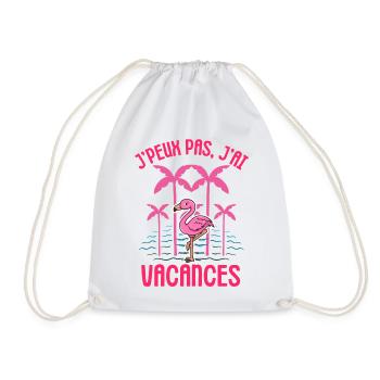 Flamant rose vacances été - Sac de sport léger - blanc - Devant