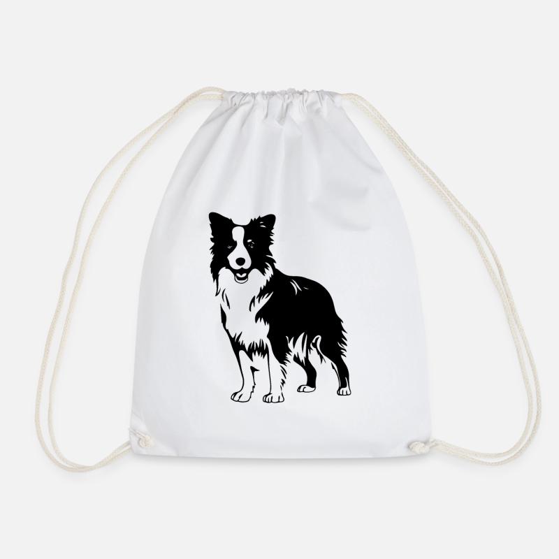 Border Collie - Turnbeutel - Weiß