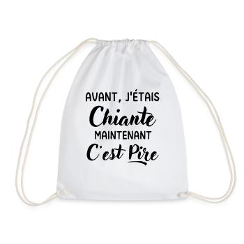 Femme chiante humour femme - Sac de sport léger - blanc - Devant
