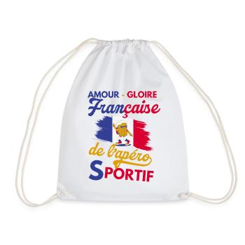 amour gloire française de l apéro sportif - Sac de sport léger - blanc - Devant