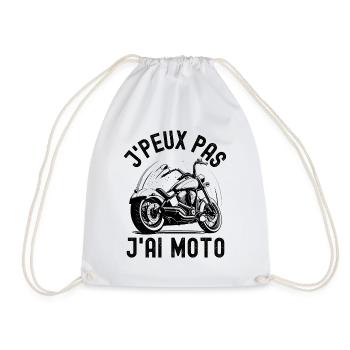 Jne peux pas j ai moto - Sac de sport léger - blanc - Devant
