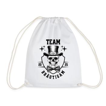 Bachelor Party Team Groom Skull Bachelor Party - Drawstring Bag - white - Front