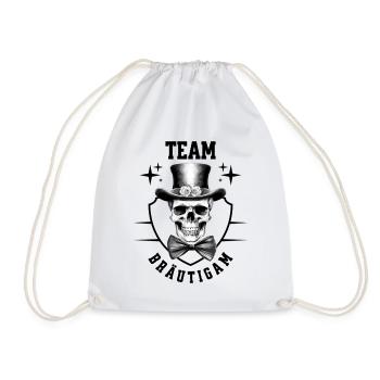 Bachelor Party Team Groom Skull Bachelor Party - Drawstring Bag - white - Front