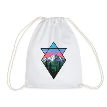 Montagnes en Diamant Crépuscule - Sac de sport léger - blanc - Devant